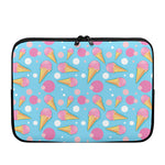 Pink Ice Cream Pattern Print Laptop Sleeve