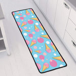Pink Ice Cream Pattern Print Long Kitchen Mat