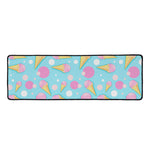 Pink Ice Cream Pattern Print Long Kitchen Mat