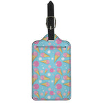 Pink Ice Cream Pattern Print Luggage Tag