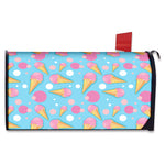 Pink Ice Cream Pattern Print Mailbox Cover
