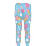 Pink Ice Cream Pattern Print Men's leggings