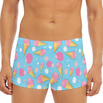 Pink Ice Cream Pattern Print Men's Short Boxer Briefs