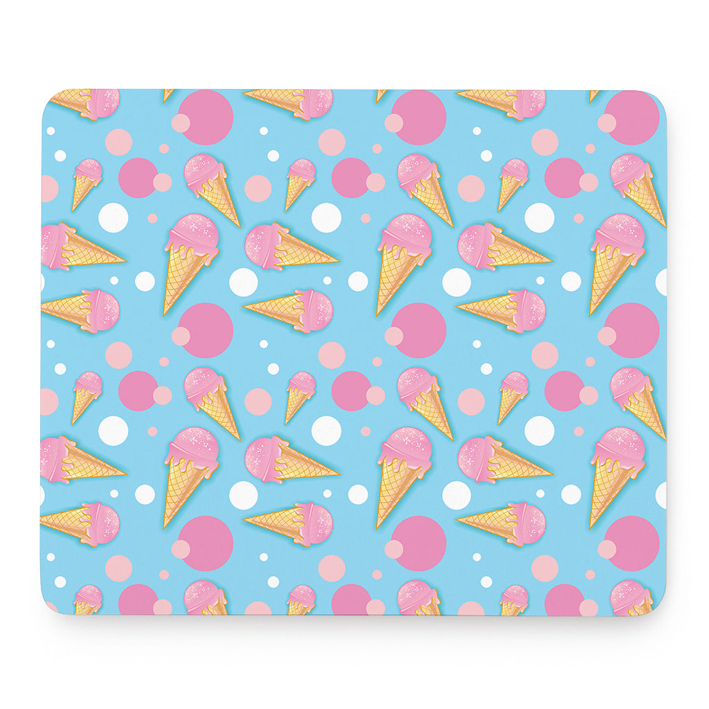 Pink Ice Cream Pattern Print Mouse Pad