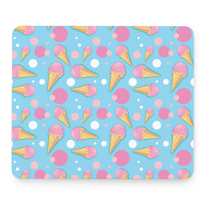 Pink Ice Cream Pattern Print Mouse Pad