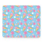 Pink Ice Cream Pattern Print Mouse Pad