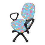 Pink Ice Cream Pattern Print Office Chair Cover