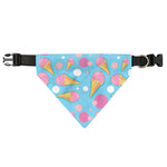 Pink Ice Cream Pattern Print Over The Collar Dog Bandana