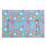 Pink Ice Cream Pattern Print Placemat