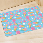 Pink Ice Cream Pattern Print Polyester Doormat