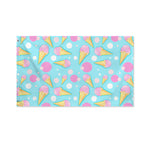 Pink Ice Cream Pattern Print Polyester Flag