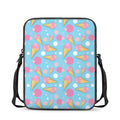 Pink Ice Cream Pattern Print Rectangular Crossbody Bag