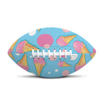 Pink Ice Cream Pattern Print Rugby Ball