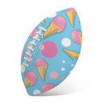 Pink Ice Cream Pattern Print Rugby Ball