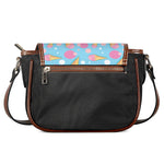 Pink Ice Cream Pattern Print Saddle Bag