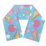 Pink Ice Cream Pattern Print Scarf