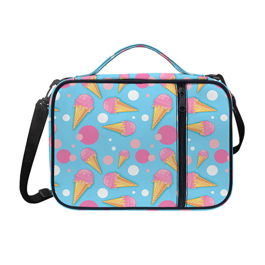 Pink Ice Cream Pattern Print Shoulder Strap Bible Bag