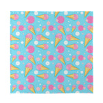 Pink Ice Cream Pattern Print Silk Bandana