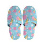 Pink Ice Cream Pattern Print Slippers