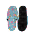 Pink Ice Cream Pattern Print Slippers