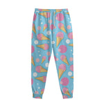 Pink Ice Cream Pattern Print Sweatpants