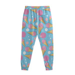 Pink Ice Cream Pattern Print Sweatpants