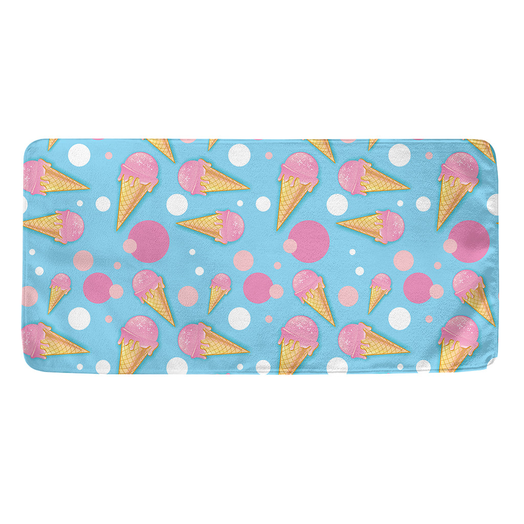 Pink Ice Cream Pattern Print Towel