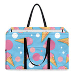 Pink Ice Cream Pattern Print Utility Tote Bag