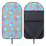 Pink Ice Cream Pattern Print Waterproof Car Seat Cover