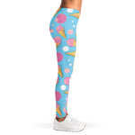 Pink Ice Cream Pattern Print Women's Leggings