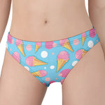 Pink Ice Cream Pattern Print Women's Panties