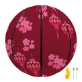 Pink Japanese Lantern Pattern Print Basketball