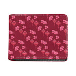 Pink Japanese Lantern Pattern Print Bifold Wallet