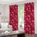 Pink Japanese Lantern Pattern Print Dimout Grommet Curtains