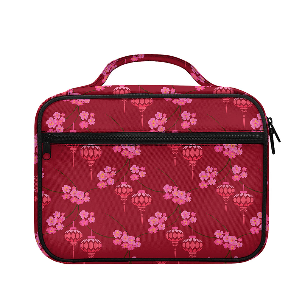 Pink Japanese Lantern Pattern Print Briefcase Bible Bag