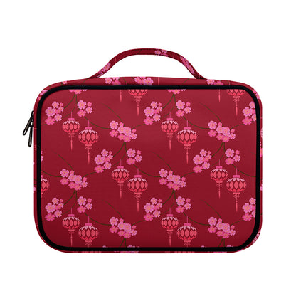 Pink Japanese Lantern Pattern Print Briefcase Bible Bag