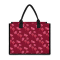 Pink Japanese Lantern Pattern Print Canvas Tote Bag