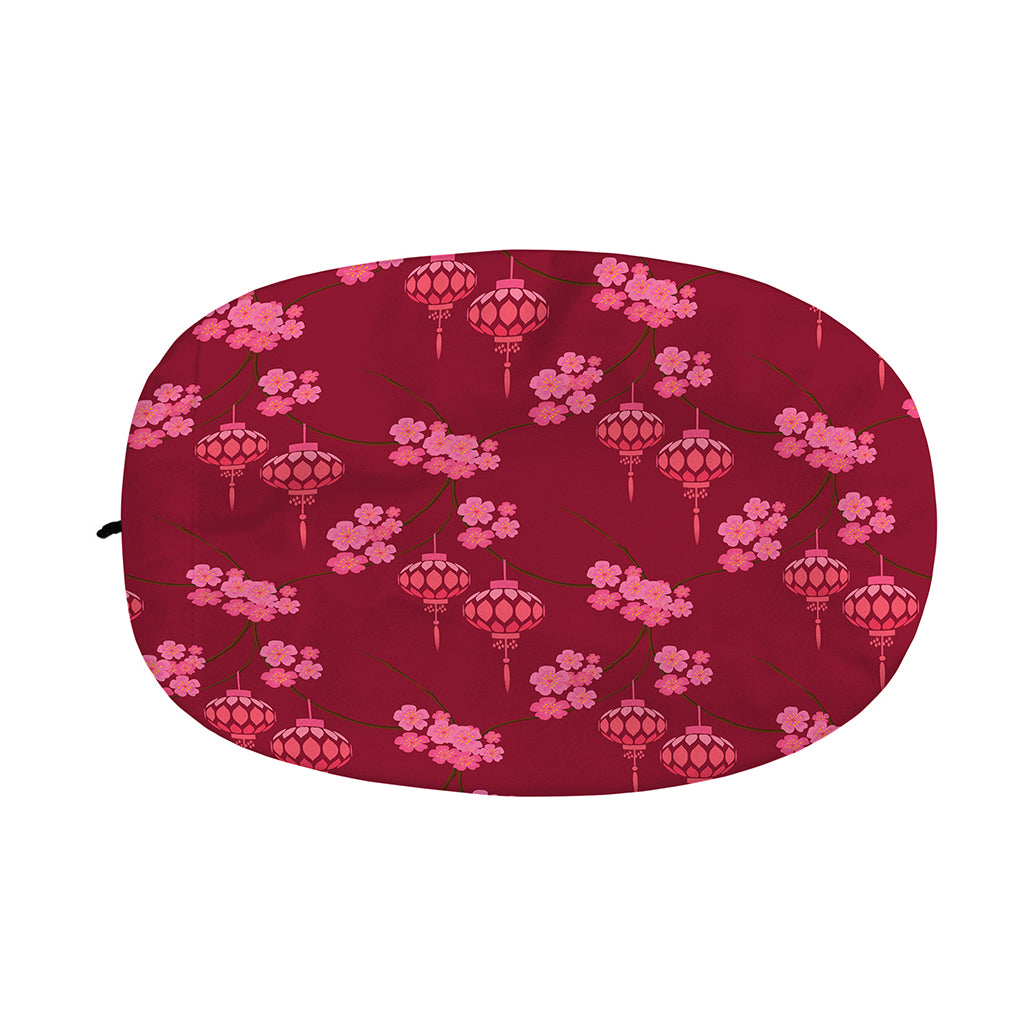 Pink Japanese Lantern Pattern Print Car Side Mirror Covers