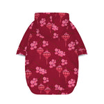 Pink Japanese Lantern Pattern Print Dog Zip Up Hoodie