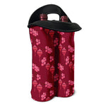 Pink Japanese Lantern Pattern Print Double Neoprene Wine Tote