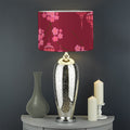 Pink Japanese Lantern Pattern Print Drum Lamp Shade