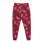 Pink Japanese Lantern Pattern Print Jogger Pants