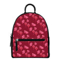 Pink Japanese Lantern Pattern Print Leather Backpack