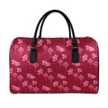 Pink Japanese Lantern Pattern Print Leather Duffel Bag