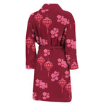 Pink Japanese Lantern Pattern Print Men's Bathrobe