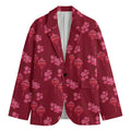 Pink Japanese Lantern Pattern Print Men's Blazer
