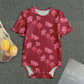 Pink Japanese Lantern Pattern Print Men's Bodysuit