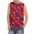 Pink Japanese Lantern Pattern Print Men's Fitness Tank Top