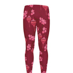 Pink Japanese Lantern Pattern Print Men's leggings