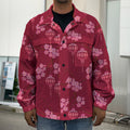 Pink Japanese Lantern Pattern Print Men's Shirt Jacket